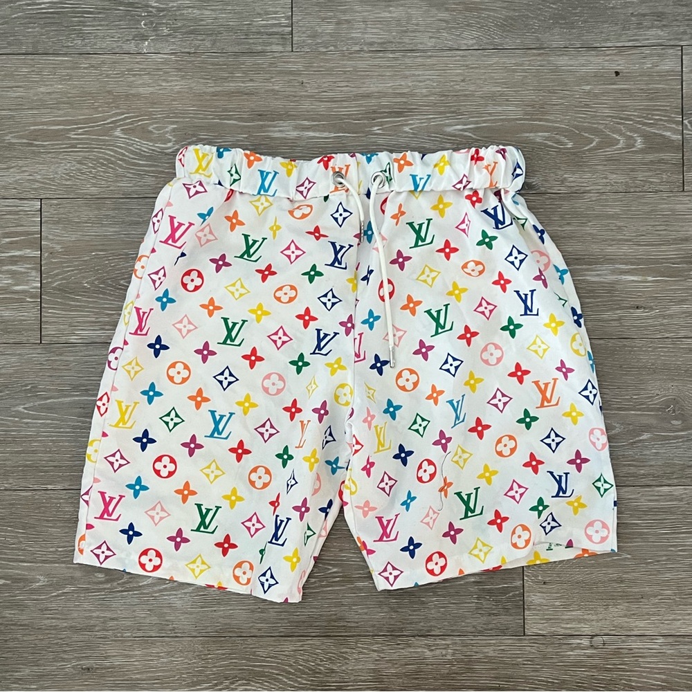 Vandy Louis Vuitton rainbow shorts